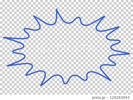 青いパンク型のフレーム背景 128263043