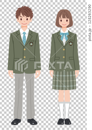 Boys and girls in school uniforms 4 Boys and girls in school uniforms 4 128263290