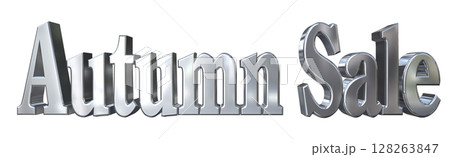 3DCG文字「Autumn Sale（オータムセール）」秋のセール 128263847