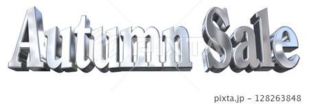 3DCG文字「Autumn Sale（オータムセール）」秋のセール 128263848