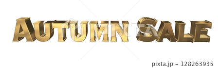 3DCG文字「Autumn Sale(オータムセール)」秋のセール 3DCG文字「Autumn Sale(オータムセール)」秋のセール 128263935