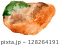 Brown Hand Drawn Watercolor Drops Round Banner 128264191