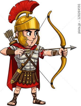 Youthful Roman Archer 128264591