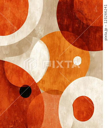 set of red watercolor stains of paint 128266241