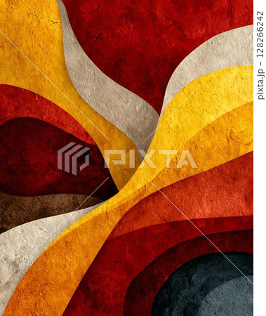 set of red watercolor stains of paint 128266242