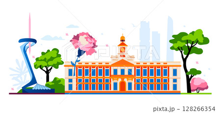 Travel to Spain - colorful flat design style illustration Travel to Spain - colorful flat design style illustration 128266354