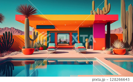 プールのあるリゾートの家 128266643