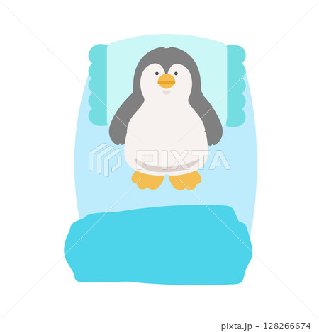 ペンギンと布団　イラスト 128266674