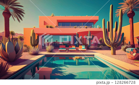 プールのあるリゾートの家 128266728