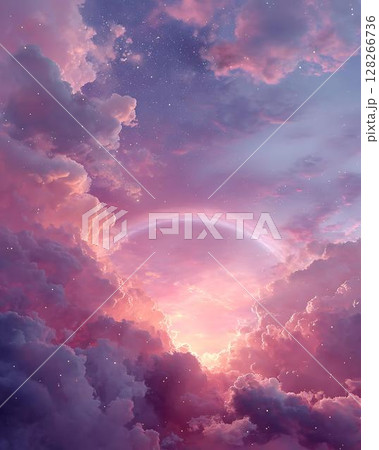 vector blurred neon glowing circles with flowing and liquid light concept, energy magic fantastic 128266736