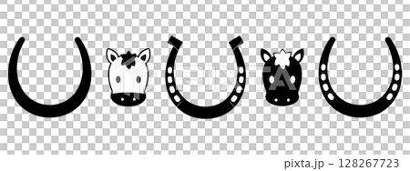 馬和馬蹄圖示集，單調 128267723