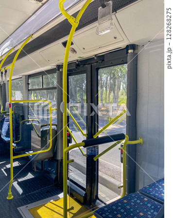 Interior of a Modern City Bus Interior of a Modern City Bus 128268275