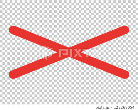 Horizontal red cross icon (vector) 128269054