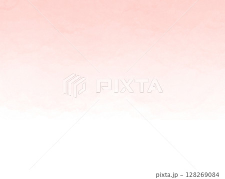 水彩風のサーモンピンクのグラデーション背景 128269084