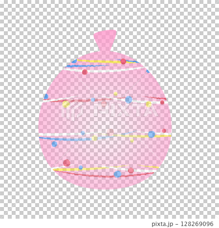 蓬鬆水球粉紅色 128269096