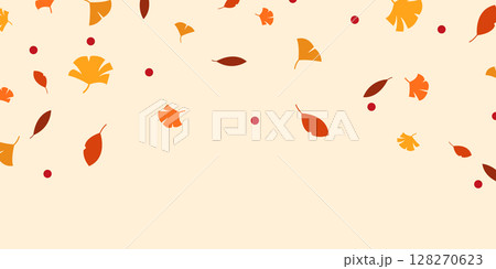 Falling leaves, leaves flying from trees, beautiful vector illustration. 128270623