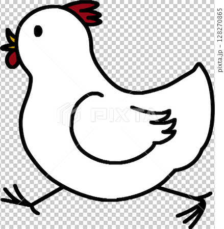 簡單的雞插圖-顏色 簡單的雞插圖-顏色 128270865