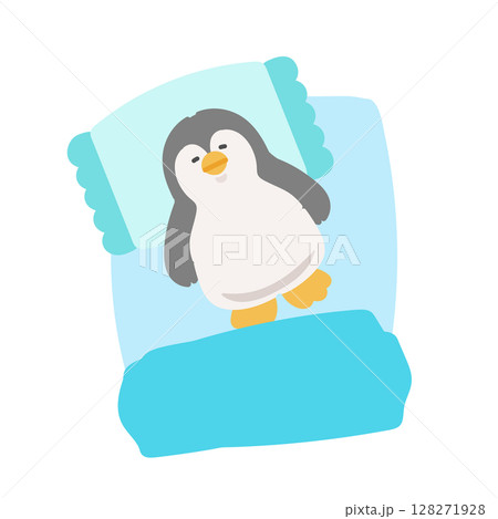 ペンギンと布団　イラスト 128271928