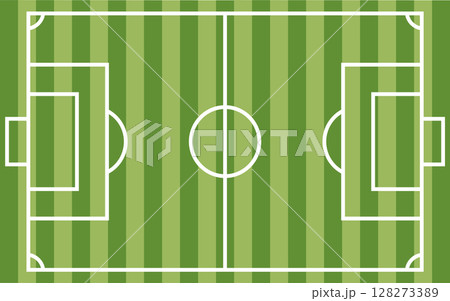 サッカーコートのシンプルなイラスト 128273389