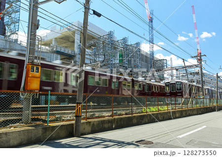大阪 東淀川区 阪急淡路駅周辺 高架工事風景 大阪 東淀川区 阪急淡路駅周辺 高架工事風景 128273550