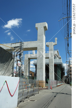 大阪 東淀川区 阪急淡路駅周辺 高架工事風景 大阪 東淀川区 阪急淡路駅周辺 高架工事風景 128273557
