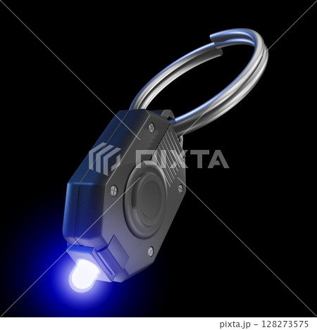 ミニライト　キーライト　懐中電灯　LEDライト  Mini flash light　黒バック 128273575