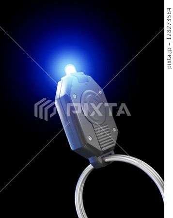 ミニライト　キーライト　懐中電灯　LEDライト  Mini flash light　黒バック 128273584