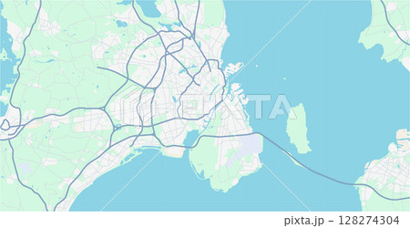 Layered editable vector illustration outline of Copenhagen,Denmark. Layered editable vector illustration outline of Copenhagen,Denmark. 128274304