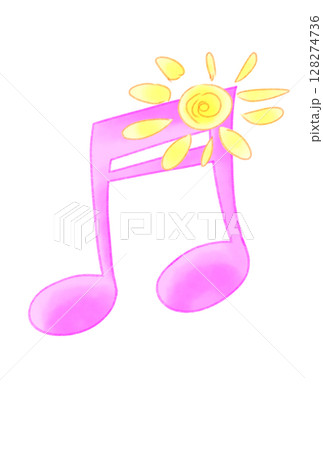 太陽の付いた音符 128274736