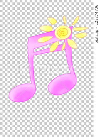 太陽の付いた音符 128274736