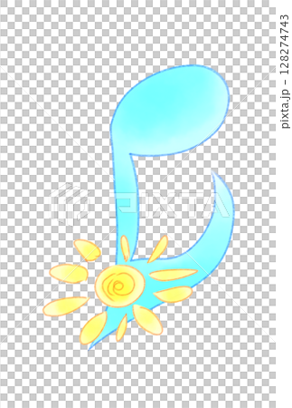 太陽の付いた音符 太陽の付いた音符 128274743