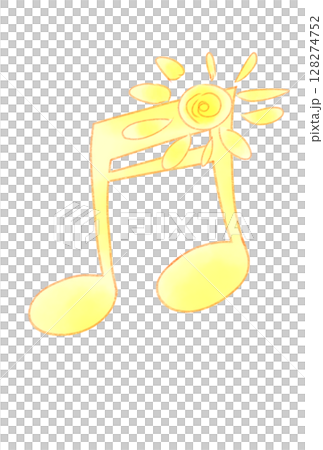 太陽の付いた音符 太陽の付いた音符 128274752