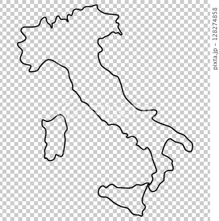 義大利地圖輪廓圖（簡單設計） 128274858