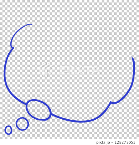 Oval speech bubble material (blue) Oval speech bubble material (blue) 128275053