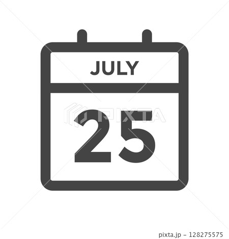 July 25 Calendar Day or Calender Date for Deadlines or Appointment 128275575