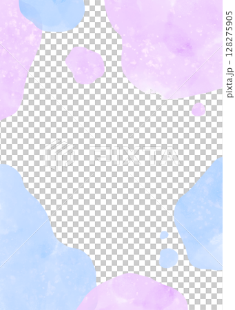 綺麗な水彩の紫系水玉背景素材 128275905