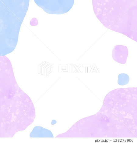 綺麗な水彩の紫系水玉背景素材 綺麗な水彩の紫系水玉背景素材 128275906
