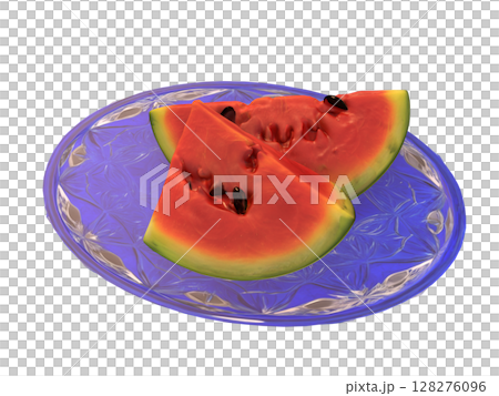 Cut summer watermelon to prevent heat stroke 128276096