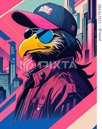 鷲のキャラクター 128276398