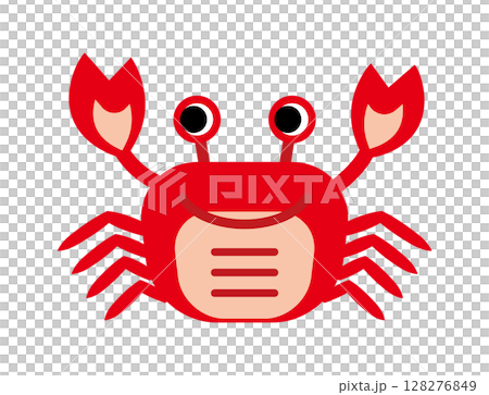 カニ　蟹　かに　海　イラスト 128276849