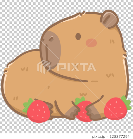 Cute capybara  128277294