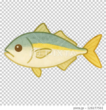 [Sea creatures] Illustration of horse mackerel 128277501
