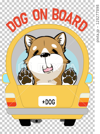 A dog is riding in a car with a happy smile A dog is riding in a car with a happy smile 128277898