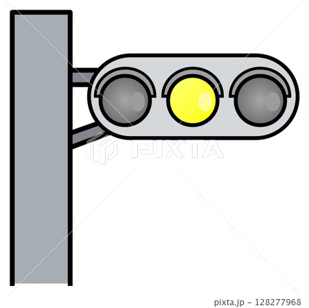 道路で規制や案内をして交通事故防止に役立つ信号機のイラスト 128277968