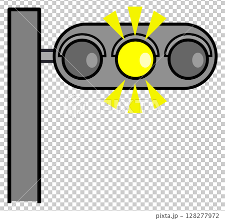 道路で規制や案内をして交通事故防止に役立つ信号機のイラスト 道路で規制や案内をして交通事故防止に役立つ信号機のイラスト 128277972