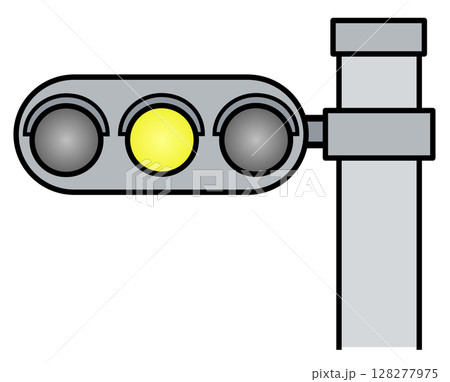 道路で規制や案内をして交通事故防止に役立つ信号機のイラスト 128277975