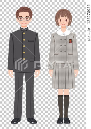 穿校服的男孩和女孩 16 穿校服的男孩和女孩 16 128278026