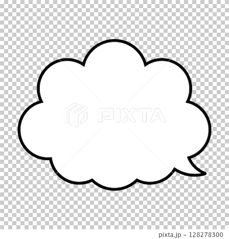 Simple speech bubble illustration - Fluffy 128278300