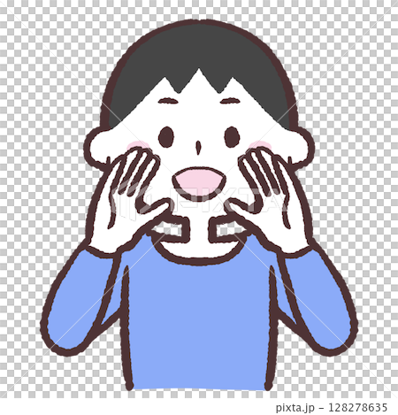 一名男子大聲喊叫的插圖 一名男子大聲喊叫的插圖 128278635