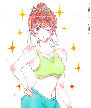 健康的な女性　おちょぼ口 128278637
